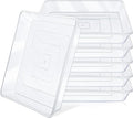 GREANER Clear Plant Plates to Catch Water, 12 Inch Durable Thick Saucer for Flower Pot, Square Plant Saucer Plant Trays for Pots, Flower Pot Saucers to Catch Water Drip Tray(6 Packs)