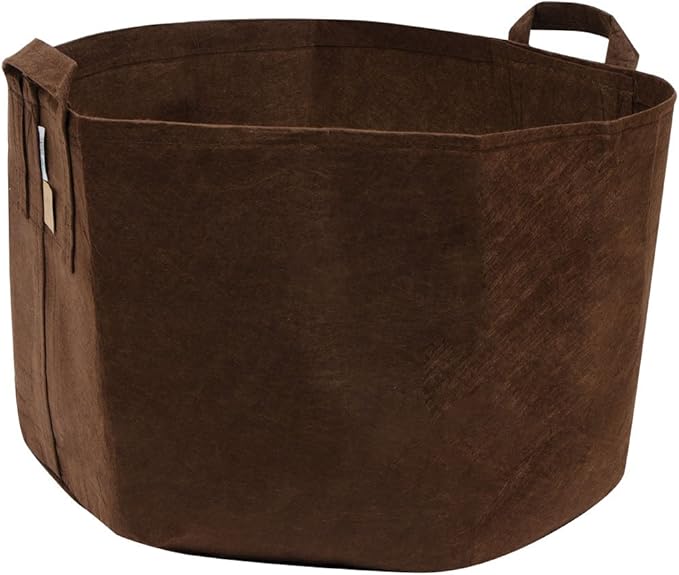 Root Pouch Non-Degradable Reusable Grow Bag with Handles (30 Gallon, Brown)
