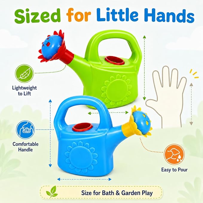 Garneck 2pcs Plastic Watering for Kids, Chicken Design Children Bath and Play House Educational, Random Color