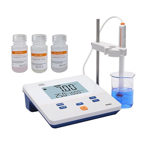Instruments,Lab Benchtop pH Meter kit,1-2Points Auto Calibration,0.01 pH Accuracy,Digital Bench Top pH Meter and Electrode,6.0 inch High Definition Screen(PH100B)