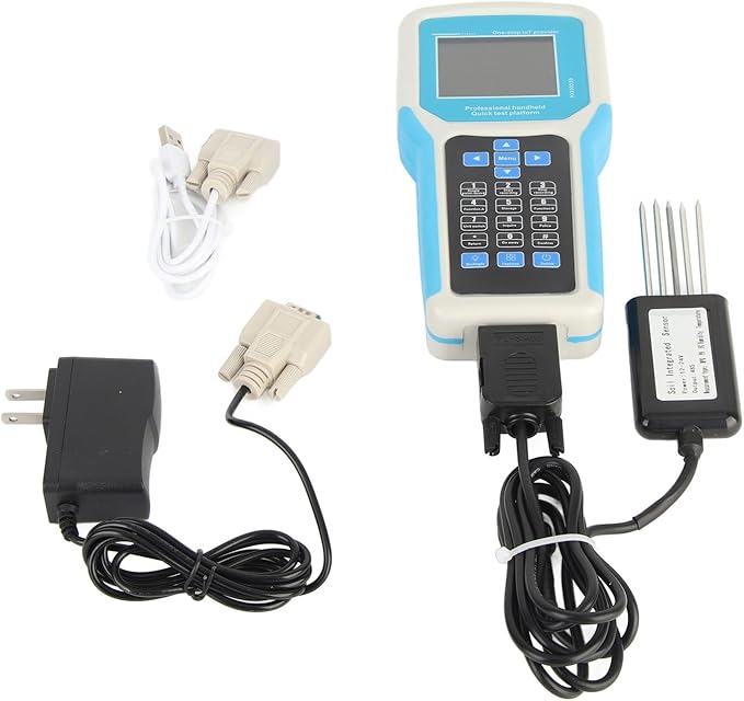 Soil Tester, 7 in 1 Large Digital Display Soil Test Kit with , Temperature, Conductivity, Nitrogen, and Test, Handheld Nutrient Plant Fertilizer Soil Meter Data Logging