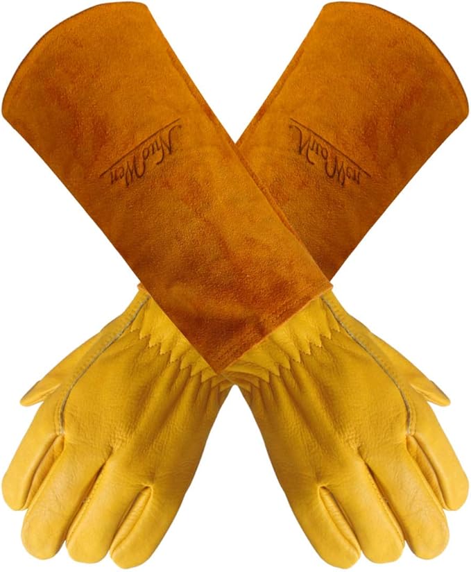 X-Small Yellow Thornproof Garden Gloves for Women and Men