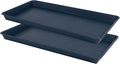 VUWEZ 2 Pack Plant Growing Nursery 1020 Trays, Plant Saucer Tray, Heavy Sturdy Seed Starting Trays, Plant Starter Trays for Indoors No Holes, Seed Starter Growing Tray (22"x11.2", Blue)
