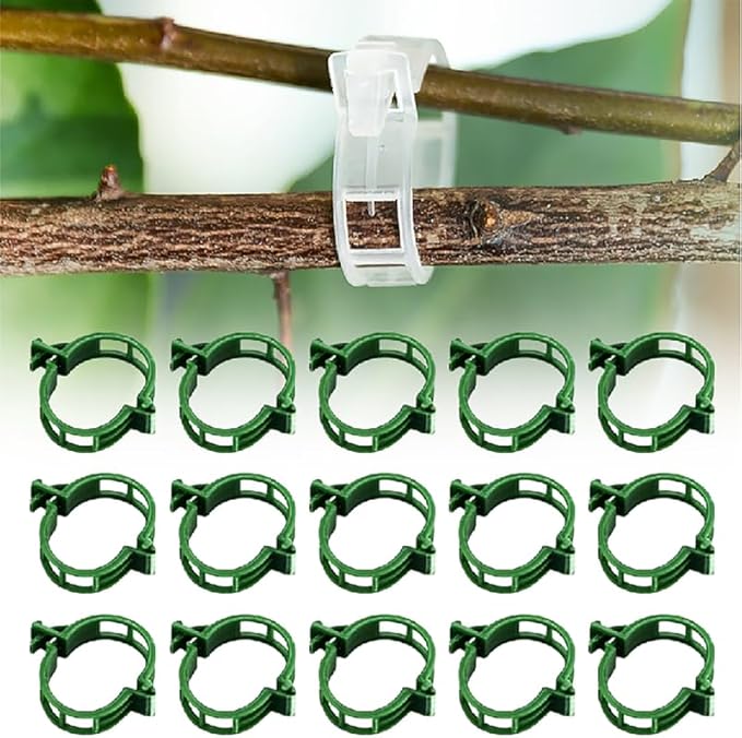 Garden Plant Clips, 2026 Secured Plastic Plant Clip Garden Clips for Climbing Plants Portable Tomato Clips for Climbing Plants, Plant Support Clip Tomato Grape Vine Plant Clips(Green 50 Pcs)