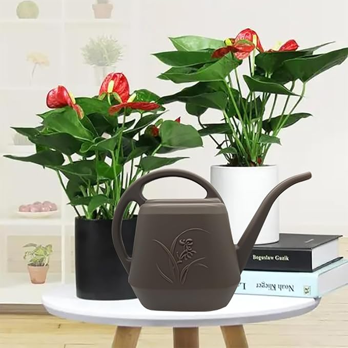 Finger Plant Watering Can - Coffee Color - 1/2 Gallon