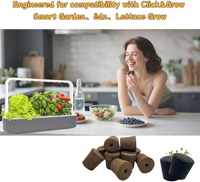 20pcs Grow Sponges, Seedless Replacement Seed Pods Compatible with Click and Grow Smart Garden, Refill Seed Starter pod for Hydroponics Growing System Supplies