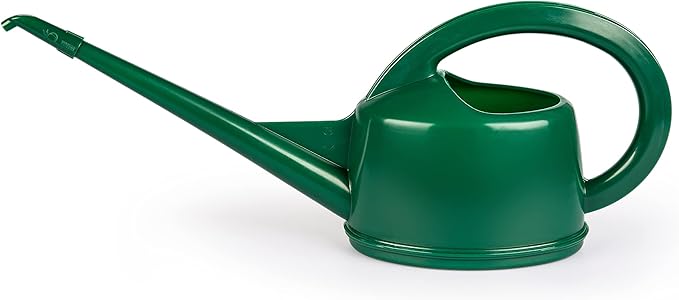 Consolidated Plastics Durable Swiss Watering Can with UV Protection, Ergonomic Handle for Indoor/Outdoor Gardening, Made in Switzerland (2 Liter, Green)