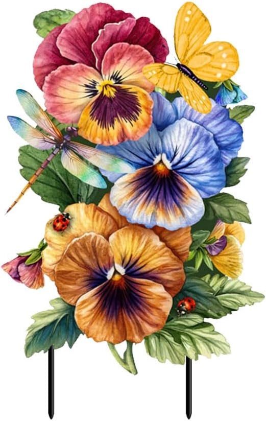 Briarwood Lane Pansy Trio Metal Art