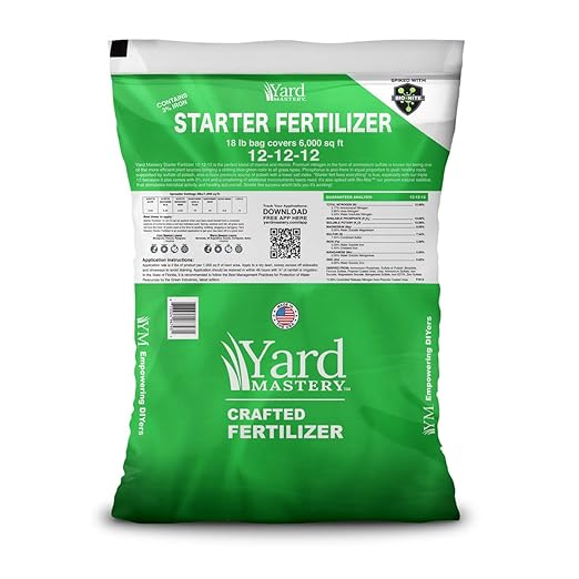 Yard Mastery Lawn Fertilizer 18 lbs - 12-12-12 Starter Fertilizer with 12% Phosphorous, 3% Iron, 12% Ammonium Sulfate, 12% Potassium - Granular Nitrogen Fertilizer for Grass - Covers 6,000 sq. ft.