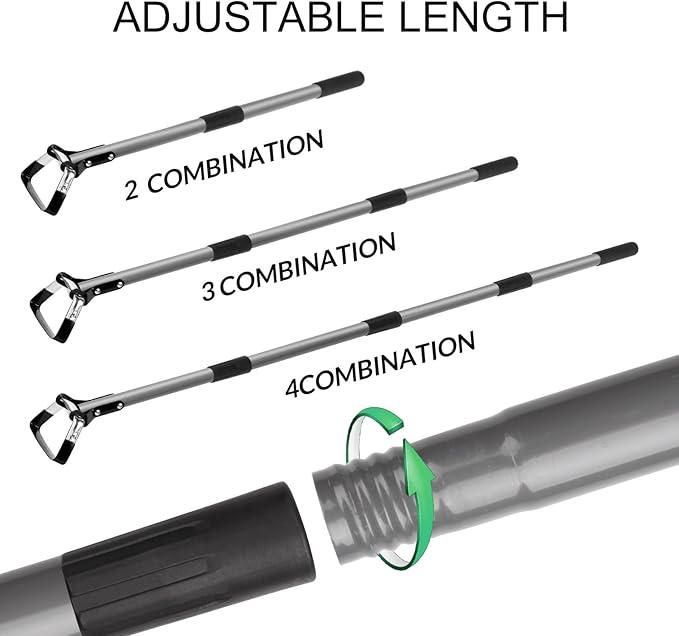 Walensee Action Hoe for Weeding Stirrup Hoe Tools for Garden with Adjustable 36-66 Inch Scuffle Loop Hoe Gardening Weeder Cultivator Durable Handle Weeding Rake with Cushioned Grip