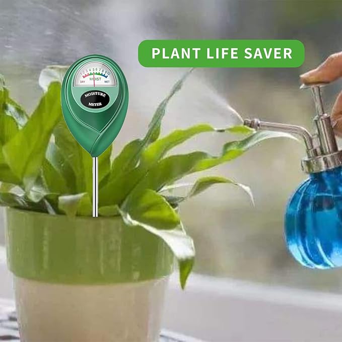 Soil Moisture Meter, Soil Moisture Monitor for House Plants, Soil Hygrometer Moisture Sensor for Indoor & Outdoor, Garden, Farm, Lawn Plant Care, No Battery Needed(Green)