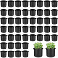 50 Pack 7 Gallon Grow Bags Bulk Heavy Duty Thickened Fabric Pots Nonwoven Plant Bag with Handles, Breathable Plant Growing Containers Bags for Garden Fruit Vegetable Flower