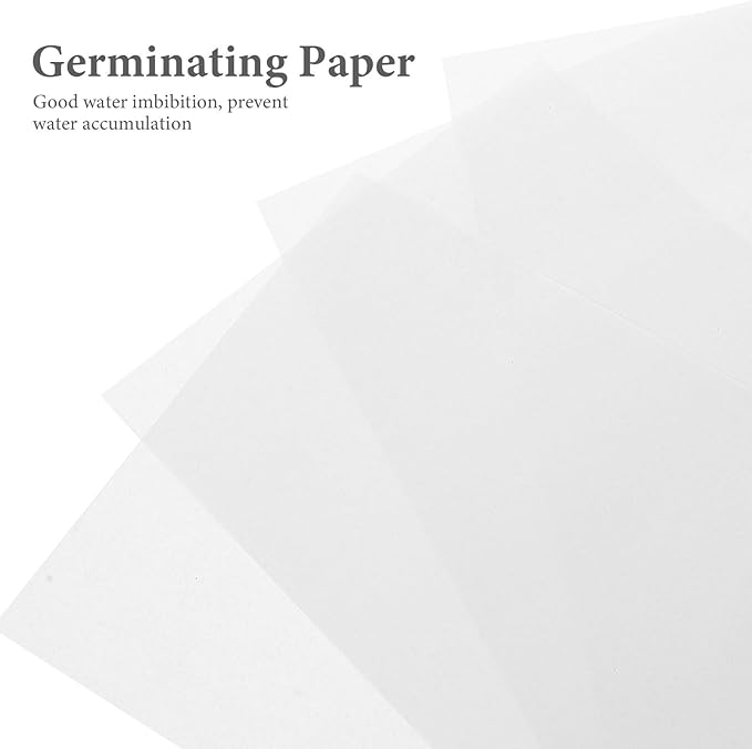 100pcs Sprouter Germinating Paper for Microgreens Planting Vegetable, Leak-Proof and Moisturizing Sprout Paper for Plant Flower Garden and Farm Use 10.23x7.08 Inch