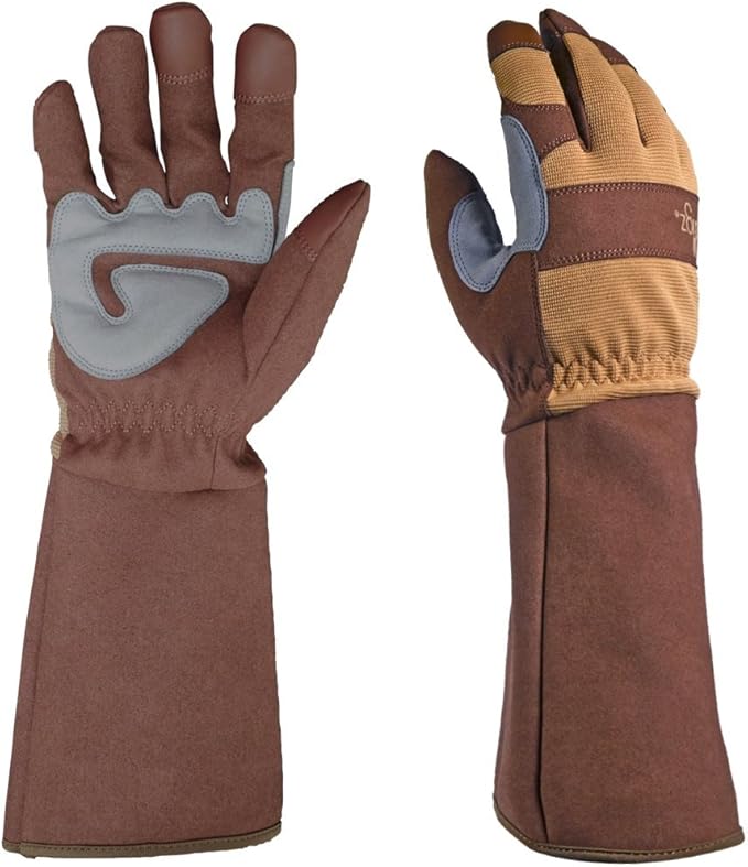 Digz Rose Pruning Thorn-Proof Gardening Gloves with Forearm Protection for Men and Women