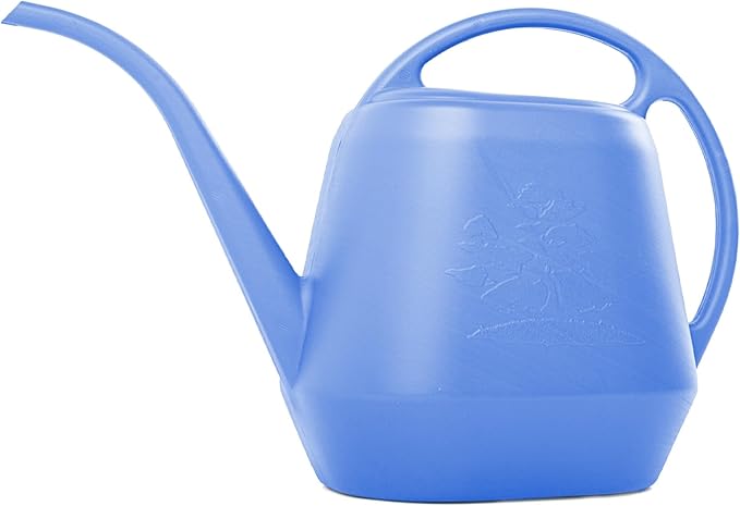 Bloem Aqua Rite 1.1 Gallon (144 Fl Oz) Peri-Blue Resin Watering Can for Indoor and Outdoor Use