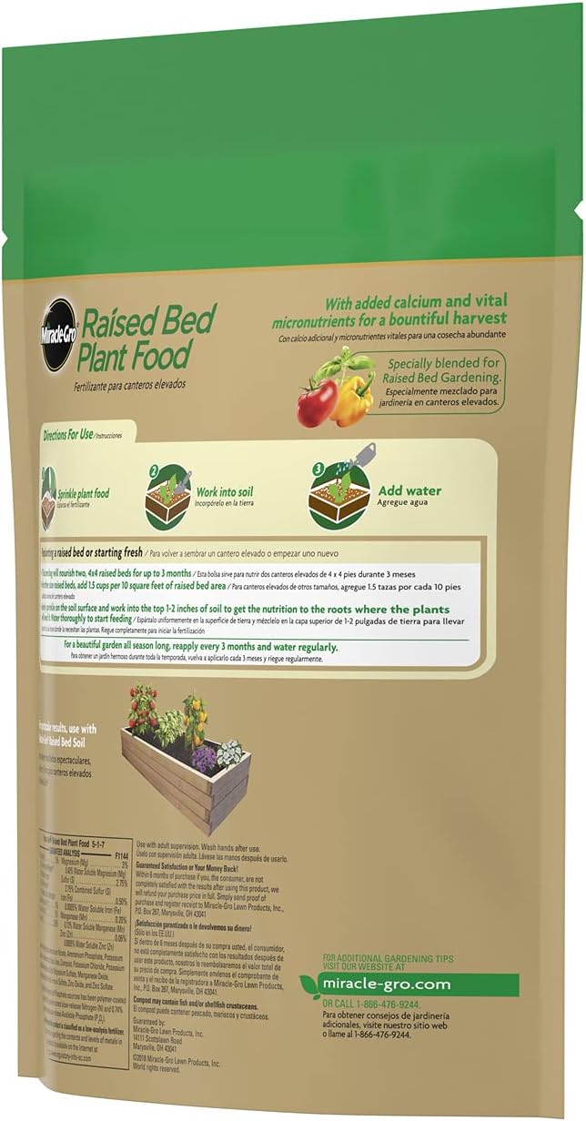 Miracle-Gro Raised Bed Plant Food, 2-Pound (Pack of 4)