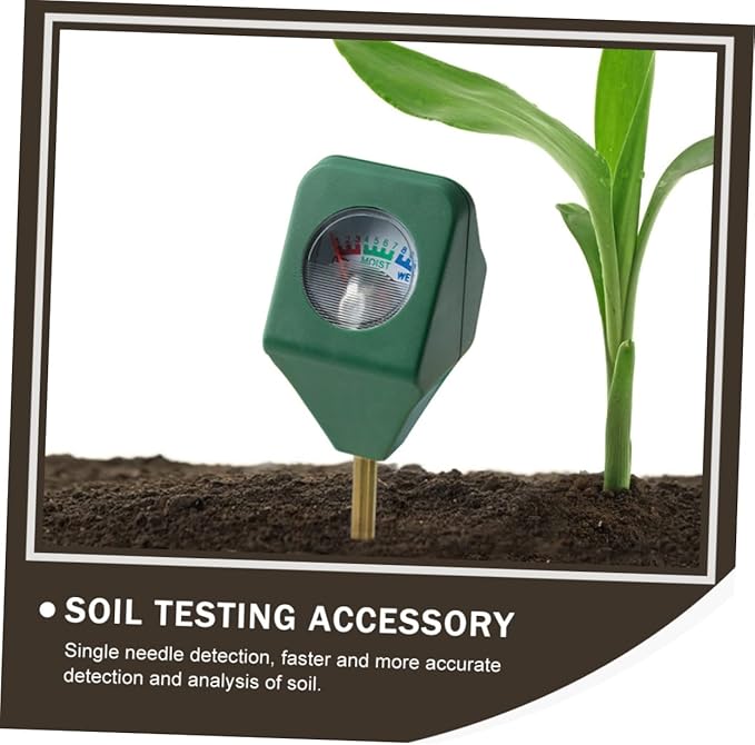 Mikikit 2pcs Mini Soil Moisture Practical Humidity Tester for Gardening Soil Ph and Light Testing No Battery Required Lightweight Single Probe Design for Accurate Readings