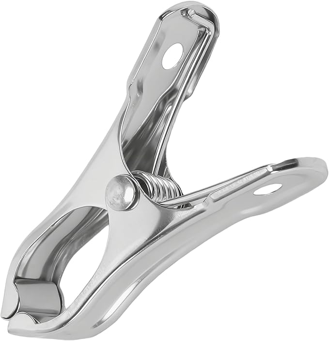 SINJEUN 200 PCS 2 Inch Stainless Steel Garden Clips, Greenhouse Clamps with 1 Inch Large Open, Garden Clips for Plant Cover on Gardening Hoops