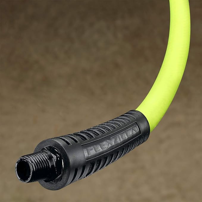 Flexzilla Air Hose 1/4 in x 50', 1/4 in. MNPT Fittings, Heavy Duty, Lightweight, Hybrid, ZillaGreen - HFZ1450YW2