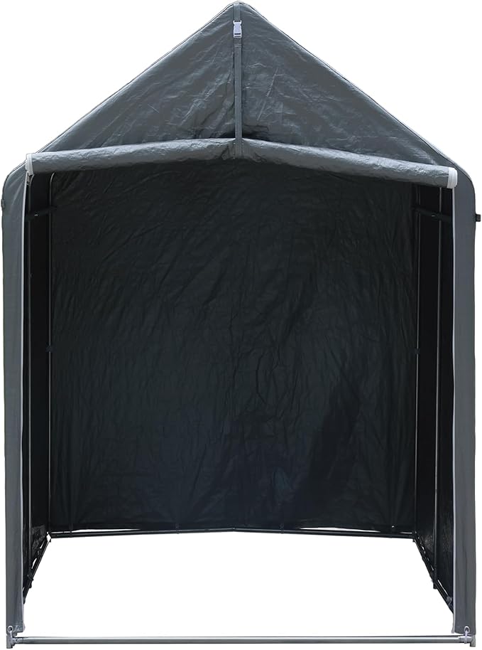 Outdoor Bike Shed, 6 x 4 ft Bicycle Storage Shed - Storage Shed with Roll-Up Door and Ventilation Window, Waterproof and Windproof PE Tarpaulin Tool Shed, Garden, Backyard, Portable Small Shed