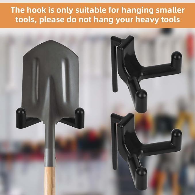 3pcs Shed Hooks for Rubbermaid, V-Shaped Multi Purpose Shed Accessories Power Tool Wall Holder Organization and Storage for Shovel Rake Sports Equipment