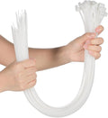 Shappy 50 Pcs Zip Ties Heavy Duty Strong Large Cable Wire Ties Zip Industrial Sturdy Wire, Awnings Tying Branches Bundling of Crops Fixed Water Pipes(40 Inch,White)