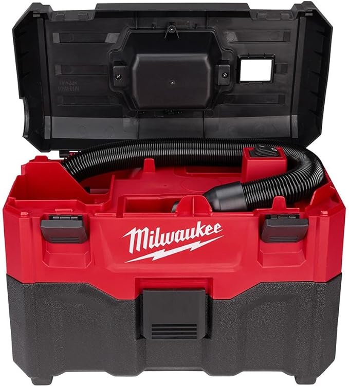 Milwaukee M18 2 Gal. 18-Volt Lithium-ion Cordless Wet/Dry Vacuum (Tool-Only), 2.8 Amp Motor, Lightweight, Tool-Box Style for Effortless Transport and Storage