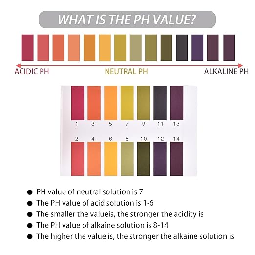 CEYAZYE 480PCS PH Test Strips, Litmus Paper PH Test Strips, PH Level Test Kit for Water, Saliva, Soap, Urine, Food, Liquids, Soil, Lab Monitoring, Measure Full Range 1-14(6 Pack)