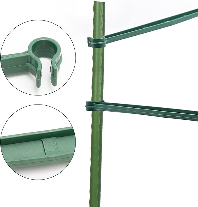 50PCS Plant Stake Arms for Tomato Cage,11.8 Inches Expandable Trellis Connectors for Climbing Plants, Garden Plants, Vegetables(No Stake, Bayonet Diameter: 11 mm)