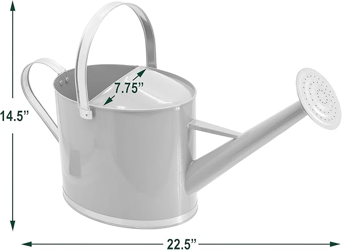 Arcadia Garden Products WC17 Chic Watering Can, Indoor and Outdoor, Easy Pour, Gift, 1.8 gal, Sky Blue