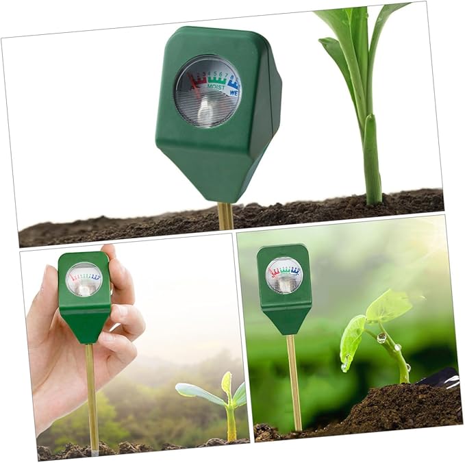 Mikikit 2pcs Mini Soil Moisture Practical Humidity Tester for Gardening Soil Ph and Light Testing No Battery Required Lightweight Single Probe Design for Accurate Readings