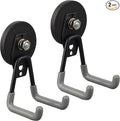 ULIBERMAGNET Heavy Duty Magnetic Hooks,Strong Large Magnet Hooks for Power Drill,Garden Tools, Hose,Pegboard,Garage, Workshop,2 Pack Magnetic Storage Hooks for Indoor Outdoor Hanging(Gray)
