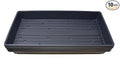 Living Whole Foods 10 Pack of Durable Black Plastic Growing Trays (Without Drain Holes) 21" X 11" X 2" - Flowers, Seedlings, Plants, Wheatgrass, Microgreens & More