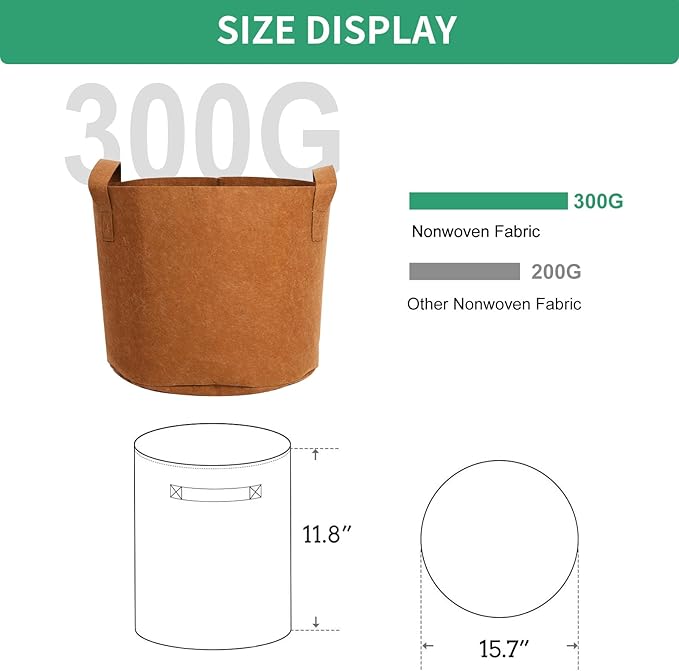 SILKIR Grow Bags, 10 Gallon, Colorful