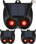 Qualirey 3 Pack Solar Animal Repellent Nocturnal Predator Control Light Animal Repellent for Coyote, Raccoon, Deer, Skunk Outdoor Predator Deterrent Devices for Garden Yard Farm Chicken Coop