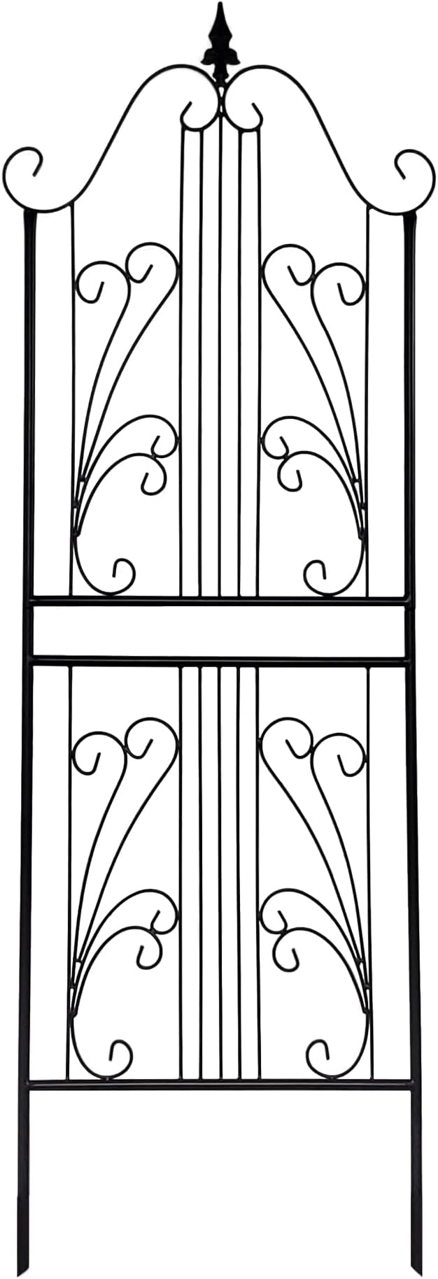 1 Pack 70.8" H x 24.5" W Garden Trellis for Climbing Plants Outdoor, Metal Trellises Decorative Garden Flower Trellis for Vines Plant Rose, Vegetable Support, Black