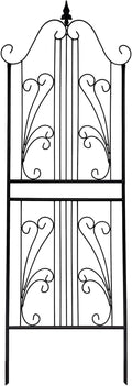 1 Pack 70.8" H x 24.5" W Garden Trellis for Climbing Plants Outdoor, Metal Trellises Decorative Garden Flower Trellis for Vines Plant Rose, Vegetable Support, Black