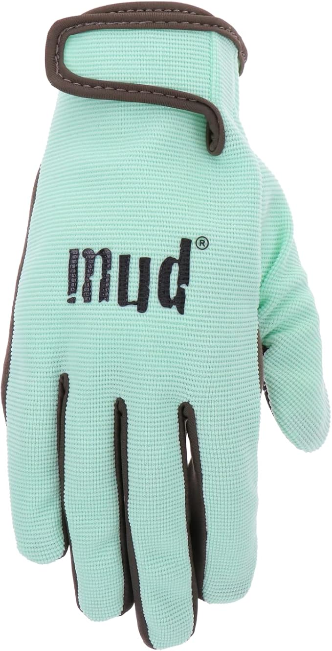 Women's Synthetic Leather Palm Garden Gloves, Touchscreen Capable, Abrasion Resistant, Hook and Loop Closure
