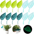 12 PCS Plant Pot Watering Funnel, 3 Color Leaf Plant Watering Devices, Creative Leaf Watering Device for Indoor and Outdoor Plants (12)