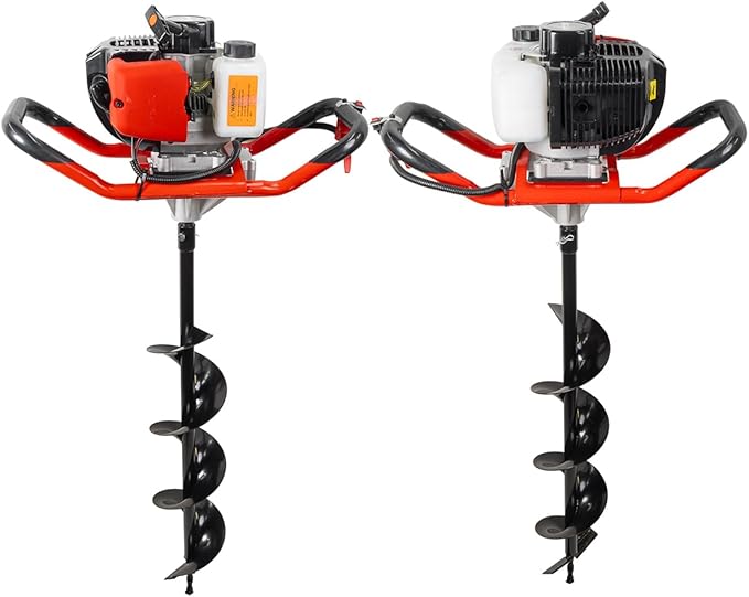XtremePowerUS 52CC 2-Stroke Gas Powered Earth Auger, Post Hole Digger with 6" Digger Auger Bit, EPA Certified Heavy Duty Fence Post Hole Drill for Garden, Farm, Tree Planting