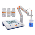 Lab Benchtop pH Meter, 1-3Points Auto Calibration,0.01 pH Accuracy,200 Sets of Data Storage,Professional pH/Temp/ORP Test,6.0 inch High Definition Screen, PH200E