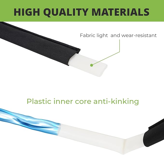 Garden Soaker Hose 25ft Save 70% Water, Leakproof Design Double Layer Drip Sprinkler Hose for Garden Bed