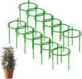 Plant Support Stakes, 2025 Upgraded Tomato Cages for Garden, Garden Flower Stakes, Round Plants Support for Indoor Outdoor Climbing Plants Vegetable Flower Pot (12, Green)