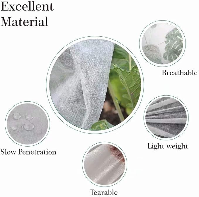 Agfabric Plant Cover for Frost Protection 0.9oz 120"x96" Garden Cover for Plants,Shrub/Bush/Tree Jacket Cover for Freeze Protection,White