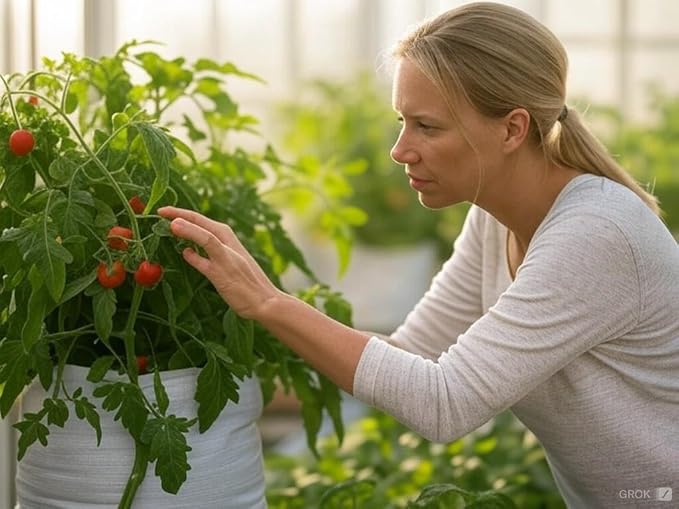 Grow Bag 15 Gallon, Planting Pots - Colorful Plant Grow Bags Pots Gardening Vegetable - Air Pruning Mesh Fabric Plant Container - (White/ODGreen)