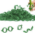 100PCS Plant Support Clips, Plastic Clips for Securing Plants, Plant Fixing Clips for Tomato Vine, Reusable Garden Clips for Climbing Plants, Grape, Vegetable Stems (100, Green)