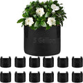 TCBWFY 5 Gallon Grow Bags,12 Pack Heavy Duty Thickened 300g Non-Woven Fabric Pots with Sturdy Handles,Garden Bags to Grow Vegetables Flowers