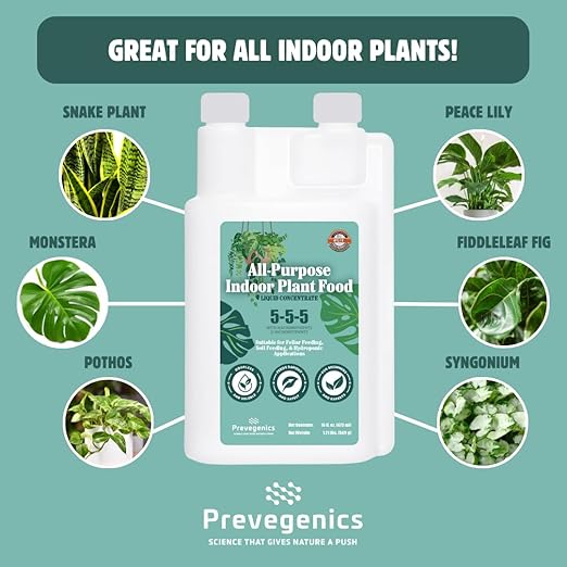 All-Purpose Indoor Plant Food | All-Natural, Odorless, Soil Feeding, Foliar Feeding, or Hydroponic Applications (1 Pack (16 fl. oz.))