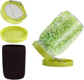 Sprouting Jar Sprouting Kit Sprouts Growing Kit with Mason Jar, Stainless Sprout Lids, Blackout Sleeves, Drain Tray Seed Sprouter Set for Bean, Broccoli, Alfalfa