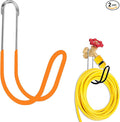 Garden Hose Holder Water Hose Hanger Wall Mounted,304Stainless Steel Solid Hose Hook Holds Up to 50Ft Garden Hose, Expandable Hose, Water Hose(Red 2pcs)